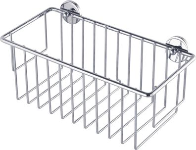 tesa baath Plus Duschablage Chrom, extratiefer Boden, inkl. Klebelösung, 117mm x 250m