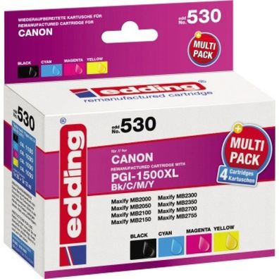 edding Tintenpatrone 18-530 wie Canon PG mehrfarbig 4 St./Pack