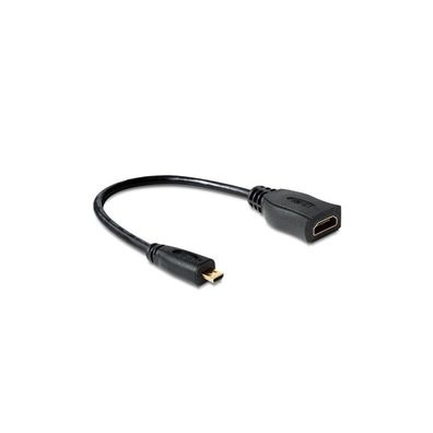 DELOCK HDMI Kabel Ethernet A -> micro D Bu/St 0.20m