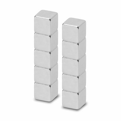 10 MAUL Magnete silber 1,0 x 1,0 x 1,0 cm