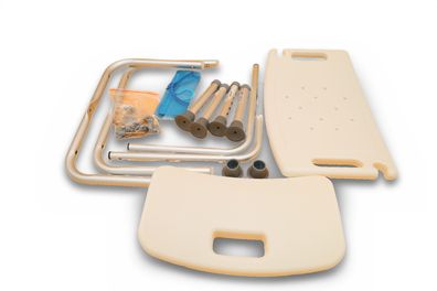 VEVOR Duschhocker Duschstuhl höhenverstellbar 158,8 kg Aluminium Weiß