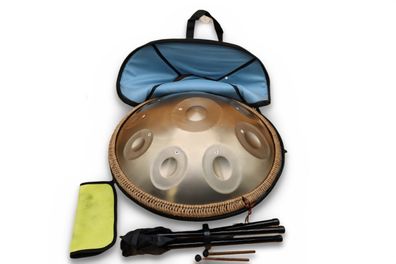 VEVOR Handpan 55 cm 10 Noten D-Moll Stahl Klangtrommel mit Tragetasche