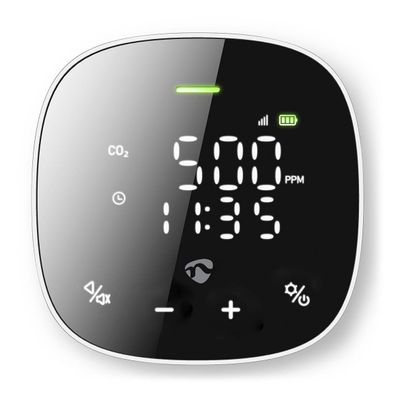 Nedis Luftqualitätsmonitor WLAN CO2 Temperatur Luftfeuchtigkeit mit Display