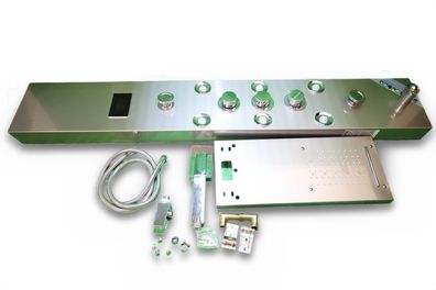 VEVOR Duschpaneel Edelstahl 6 Duschmodi mit LED Regendusche und Handbrause