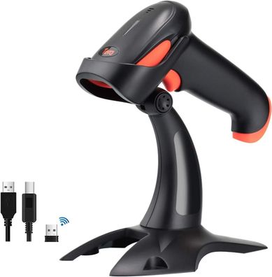 Tera Barcode-Scanner HW0001 1D 2D QR Bluetooth 2,4 GHz USB kabelgebunden