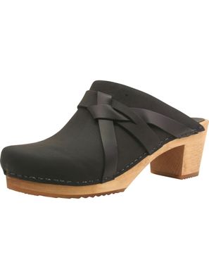 Sanita Damen Offener Clog Wood-Manuella Square Open Black
