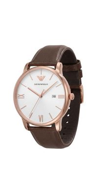 AR11572 Emporio Armani Herrenuhr Quarz Edelstahl Leder Braun