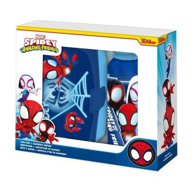 Marvel Spidey the Amazing Friends Aluminiumflasche + Brotdose