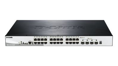 D-Link SmartPro DGS-1510-28XMP - Switch - L3 - managed - 24 x 10/100/1000 (PoE+) + 4