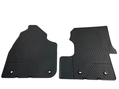 Original VW Gummimatten Gummi Fußmatten Crafter 2E Allwetter schwarz Wintermatte