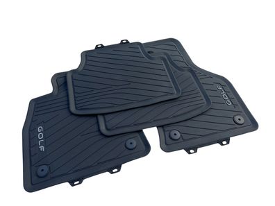 Original VW Gummimatten Golf 8 Variant Fussmatten Gummi Allwetter Matten schwarz