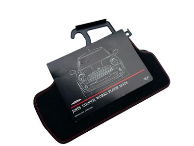 Original Mini Fussmatten John Cooper Works Velours Anthrazit F56 Teppich hinten