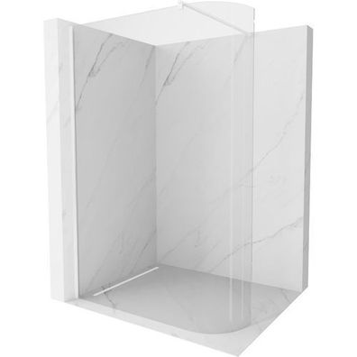 Mexen Kioto Duschwand 90x200cm, Weiß, Transparent, 8mm Gehärtetes Glas