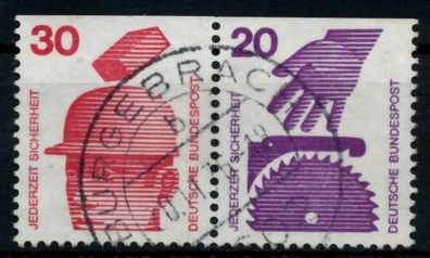 BRD BUND Zusammendruck Nr W55 zentrisch gestempelt WAAGR PAA X96D99A