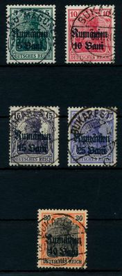 BES 1WK D-MV Rumänien Nr 8-12 zentrisch gestempelt X7745CE