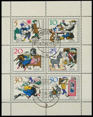 DDR BLOCK Kleinbogen Nr 1236-1241 gestempelt Kleinbg X0FAA92