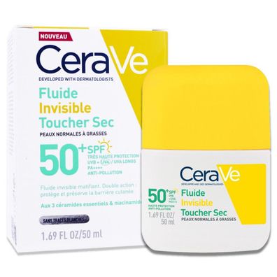 Unsichtbarer, trockener, flüssiger Sonnenschutz SPF50+ 50 ml