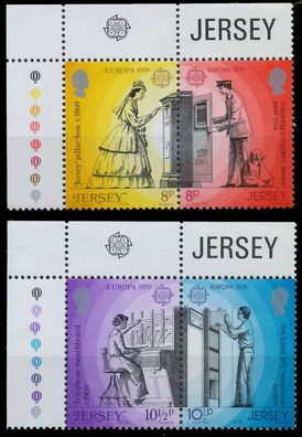 JERSEY 1979 Nr 192A WP-195A WP postfrisch WAAGR PAAR EC XAE255A