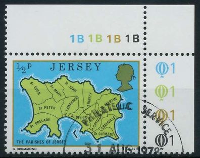 JERSEY 1976 Nr 131 gestempelt ECKE-ORE XAE25AE