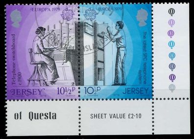 JERSEY 1979 Nr 194C+195C gestempelt WAAGR PAAR ECKE-URE XAE25D6