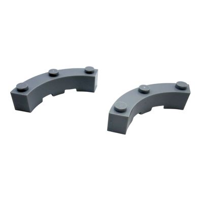 LEGO 2x Bogenstein 4x4 Viertelkreis Medium Stone Grey 48092 Macaroni 4x4x1 grau