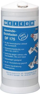 WEICON 10026655 (30010175) Gewinde-Dichtfaden DF 175, 175 m, mit Gleitmit