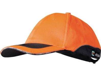 ROMAN, Warnschutz-Cap, Elysee, 65% Polyester, 35% Baumwolle, Orange/Grau