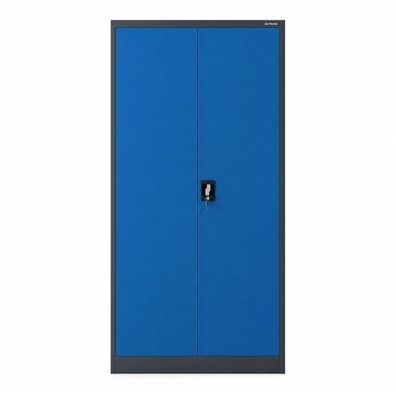 Metallschrank mit Stauraum, anthrazit-blau: TOMASZ, 900 x 1850 x 450 mm