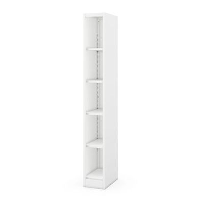 Schmales Metallregal für die Archivierung von Dokumenten, weiß: 250 x 1850 x 400 mm