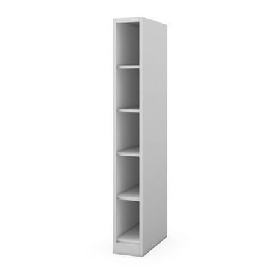 Schmales Metallregal für die Archivierung von Dokumenten, grau 250 x 1850 x 600 mm