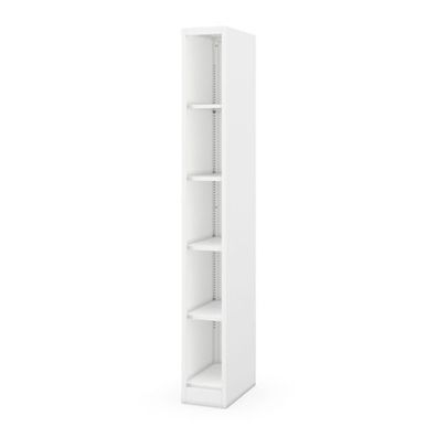 Schmales Metallregal für die Archivierung von Dokumenten, weiß 250 x 1950 x 450 mm