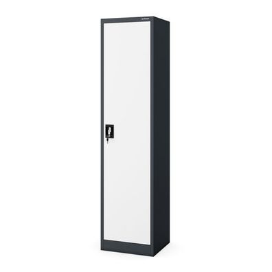Akten-Karteischrank mit Schlüssel, anthrazit-weiß: ALEX 450 x 1850 x 400 mm