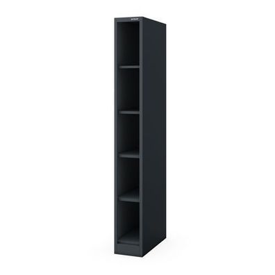 Schmales Metallregal für die Archivierung von Dokumenten anthrazit250 x 1950 x 600 mm