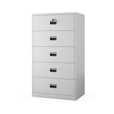 Grauer Aktenschrank aus Metall: SARA XL V5, 900 x 1620 x 600 mm