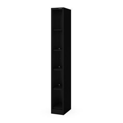 Schmales Metallregal für die Archivierung von Dokumenten schwarz: 250 x 1950 x 400 mm