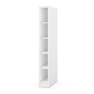 Schmales Metallregal für die Archivierung von Dokumenten, weiß 250 x 1850 x 600 mm