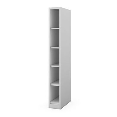 Schmales Metallregal für die Archivierung von Dokumenten, grau 250 x 1950 x 600 mm
