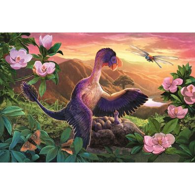 TREFL Puzzle Amazing dinosaurs: Mikroraptor im Nest 54 Teile