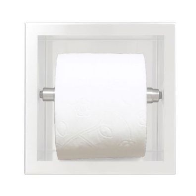 Unterputz Wandnische Toilettenpapierhalter WALL BOX PAPER 1 Weiß