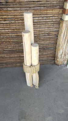 Maritime Windlichtsäule XXL 115 cm aus Edelkastanienholz im Küsten-Look