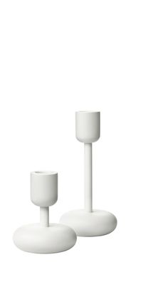 Iittala Nappula Kerzenhalter Set - 107 mm + 183 mm - Weiß - 2-teilig