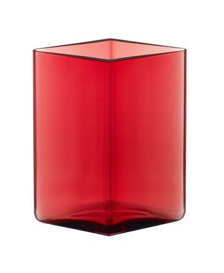 Iittala Ruutu Vase - 115 x 140 mm - Cranberry
