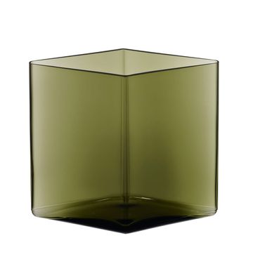 Iittala Ruutu Vase - 205 x 180 mm - Moosgrün