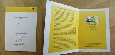 Deutsche Post Chef Dr. Frank Appel Autogramm & Sonderpostwertzeichen 2016!