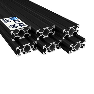 KLAK 20/40 - Aluprofil 6 Stück 20x40mm 2m System-, Montage-, Konstruktionsprofil