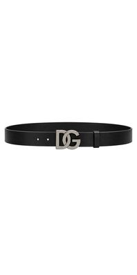 Dolce & Gabbana DG Logo Ledergürtel Herren Schwarz