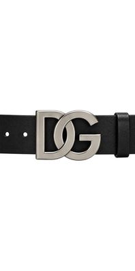 Dolce & Gabbana DG Logo Ledergürtel Herren Schwarz