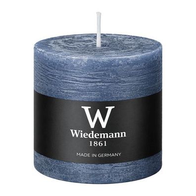 Marble Rustik Stumpenkerze Graublau, 100/100 mm, Wiedemann, Brenndauer 85h, durchgefä