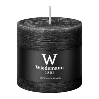 Marble Rustik Stumpenkerze Schwarz, 100/100 mm, Wiedemann, Brenndauer 85h, durchgefär