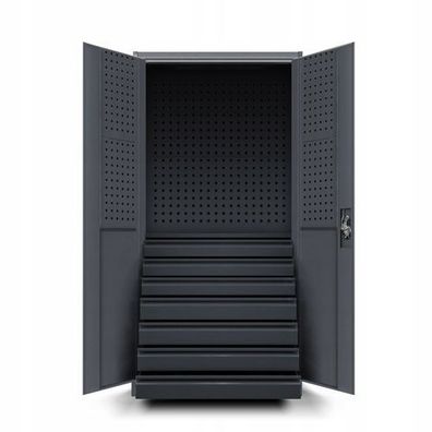 Profi-Stahl Werkzeugschrank Anthrazit 185x92x50cm Jan Nowak